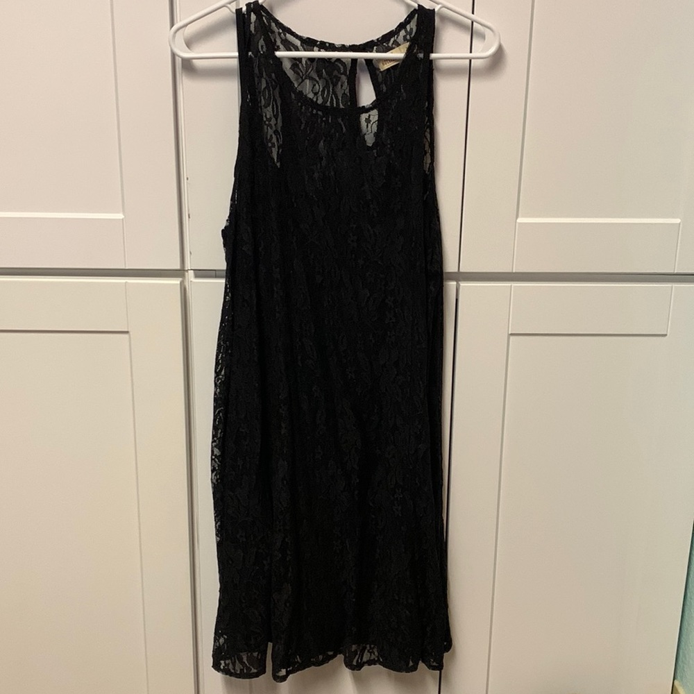 Womens Black Dress, size Large, Hollister, knee length